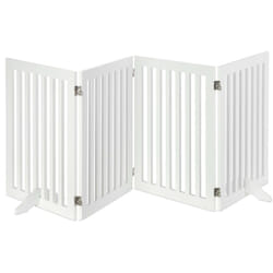 Relaxdays - Griglia di Sicurezza per Cani, Regolabile, Divisorio per Bambini, Camino & Stufa, mdf, 70x206,5 cm, Bianco