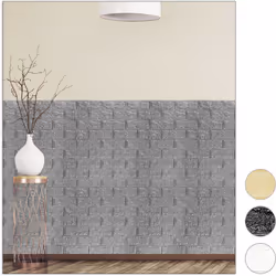 Se volete il design rustico e la bellezza delle opere murarie in casa vostra, il set di pannelli da parete autoadesivi rappre ...
