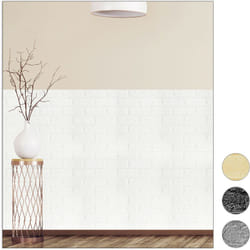Relaxdays - Pannelli da Parete Autoadesivi, 3D, Set da 20, Effetto Pietra, Decorativi, in PE-Gommapiuma, 78x70 cm, Bianco
