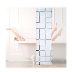 Relaxdays - Tenda a Rullo Square, Impermeabile, Vasca & Doccia, Montaggio a Soffitto, 60x240 cm, Semitrasparente