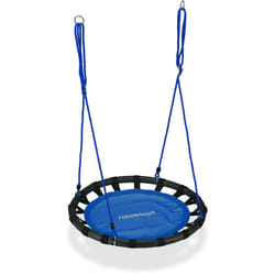 Relaxdays - Altalena da Giardino a Nido, per Bambini e Adulti, Regolabile, ø 80 cm, Portata Max. 100 kg, Blu
