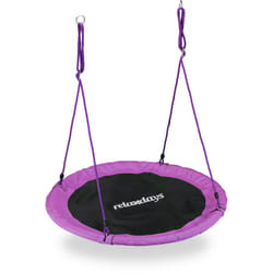 Relaxdays - Altalena da Giardino a Nido, Dondolo per Bambini e Adulti, Regolabile, ø 110 cm, Portata Max. 100 kg, Viola