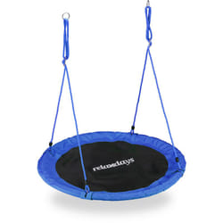 Relaxdays - Altalena da Giardino a Nido, Dondolo per Bambini e Adulti, Regolabile, ø 110 cm, Portata Max. 100 kg, Blu