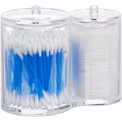 Con questo organizer doppio per dischetti di cotone potrete finalmente mettere ordine in bagno o sul tavolo da trucco. Dato c ...