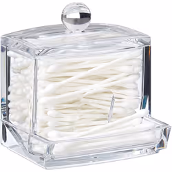 Nel pratico contenitore potrete riordinare e avere sempre a portata di mano dischetti struccanti o cotton fioc ideali in in b ...