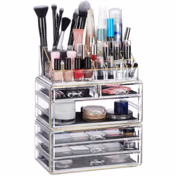 Grazie a questo organizer per make-up e ai suoi 6 cassetti potrete finalmente riordinare il vostro tavolino da trucco e dire  ...