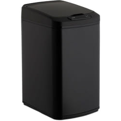 Relaxdays Cestino dei Rifiuti con Sensore, Automatico 12 L, Cesto Rettangolare con Coperchio & Secchio Interno, nero