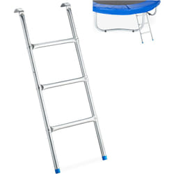 Relaxdays - Scaletta per Trampolino, da Agganciare, con con 3 Pioli, HxL 97X38 cm Colore Argento