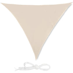 Beige Tenda a Vela Triangolare, Idrorepellente, Anti uv, Corde di Supporto, Terrazza e Giardino, 3x3x3 m, 3 x 3 x 3 m - Relaxdays