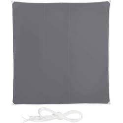 Tenda Parasole Quadrata, Impermeabile, Protezione dai Raggi uv, con funi di Tensione, per terrazze, balconi, 4 x 4 m - Relaxdays