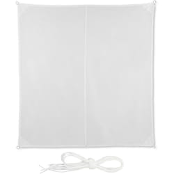 Relaxdays Tenda a Vela Quadrata, Idrorepellente, Anti UV, con Corde di Supporto, Terrazza e Giardino, LxP: 3x3 m, Bianca