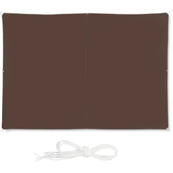 Relaxdays Tenda a Vela Rettangolare, Idrorepellente, Anti UV, Corde di Supporto, Terrazza, Giardino, LxP: 2x3 m,Marrone