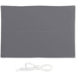 Relaxdays Tenda a Vela Rettangolare, Idrorepellente, Anti UV, Corde di Supporto, Terrazza e Giardino, LxP: 3x4 m, Grigia