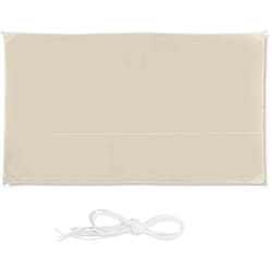 Tenda a Vela Rettangolare, Idrorepellente, Anti uv, Corde di Supporto, Terrazza e Giardino, LxP: 2x4 m, Beige - Relaxdays