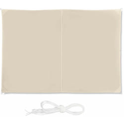 Tenda a Vela Rettangolare, Idrorepellente, Anti uv, Corde di Supporto, Terrazza e Giardino, LxP: 2x3 m, Beige - Relaxdays