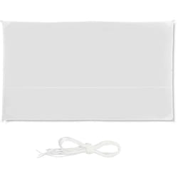 Tenda a Vela Rettangolare, Idrorepellente, Anti uv, Corde di Supporto, Terrazza e Giardino, LxP: 2x4 m, Bianca - Relaxdays