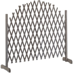Relaxdays Graticolato in Legno, Allungabile Fino a 200 Metri, per Piante Rampicanti, per Giardini, Balconi, Grigio