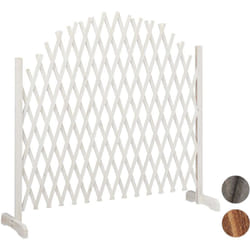 Graticolato in Legno, Allungabile Fino a 200 Metri, per Piante Rampicanti, per Giardini, Balconi, Bianco - Relaxdays