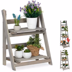 Con la scaletta per piante, avrete finalmente spazio per esporre i vostri fiori in maniera decorativa. Posizionate i vostri f ...