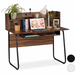 Con questa scrivania creerete un posto di lavoro elegante e moderno. Con i ripiani sotto la scrivania potete sistemare tutti  ...