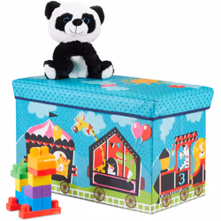 Riempite la cesta porta giochi con gli oggetti dei vostri bambini! Nella scatola c’è posto per palline, costruzioni, peluches ...