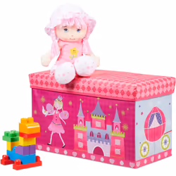 Riempite la cesta porta giochi con gli oggetti dei vostri bambini! Nella scatola c’è posto per palline, costruzioni, peluches ...