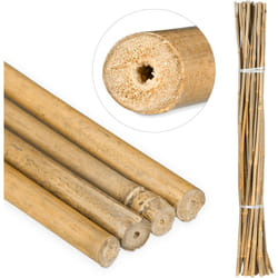 Relaxdays - Canne di Bambù 105 cm, in Bambù Naturale, Sostegno per Piante Rampicanti, Bricolage, Legno Naturale