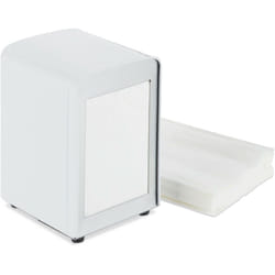 Portatovaglioli da Bar, Retrò, Salviette Piccole, per Gelaterie, Caffè, Bistro, HxLxP: 15x9,5x11, Bianco - Relaxdays