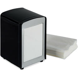 Portatovaglioli da Bar, Retrò, Salviette Piccole, per Gelaterie, Caffè, Bistro, HxLxP: 15x9,5x11, Nero - Relaxdays