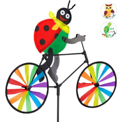 Relaxdays - Girandola con Coccinella, Puntale Decorativo, per Bambini, da Balcone e Terrazza, h: 85 cm, Colorato