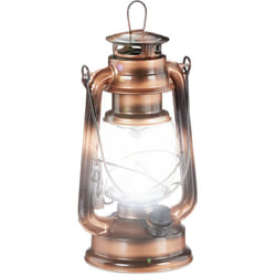 Relaxdays - Lanterna led, Lampada Decorativa Retrò per Finestre o da Giardino, a Batteria, Rame