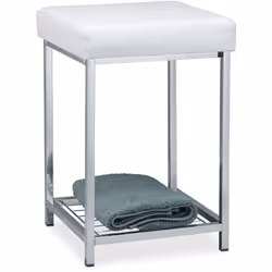 Lasciati conquistare dal design pratico ma allo stesso tempo elegante di questo sgabello. La sua struttura cromata in combina ...