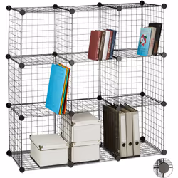 Che ti serva una scaffalatura in cantina o una libreria in salotto, questo pratico scaffale a griglia, dal look industriale,  ...