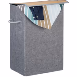 Realizzato in bambù, questo elegante cesto per la biancheria resiste all’umidità ed è ideale per il bagno, la cucina o la lav ...