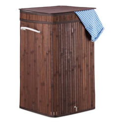 Relaxdays 4052025943721 porta biancheria 70 L Rettangolare Bamboo, Cotone, Poliestere Marrone