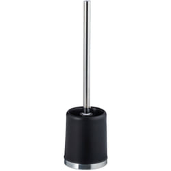 Relaxdays - Set di Scopino e Portascopino in Plastica, per Bagno e wc, Testa Sostituibile, 37 cm, da Toilette, Nero