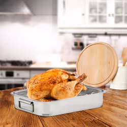 Relaxdays 4052025946289 casseruola per arrosto Acciaio inox