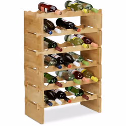 Volete sistemare le vostre bottiglie di vino oppure esporle con eleganza? Allora la rastrelliera porta vino in bambù è la sce ...