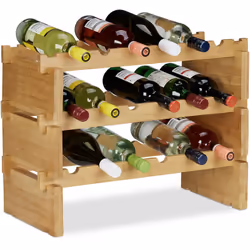 Volete sistemare le vostre bottiglie di vino oppure esporle con eleganza? Allora la rastrelliera porta vino in bambù è la sce ...