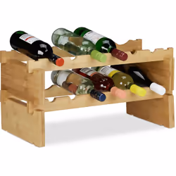 Volete sistemare le vostre bottiglie di vino oppure esporle con eleganza? Allora la rastrelliera porta vino in bambù è la sce ...