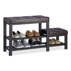 Relaxdays 4052025948191 scarpiera Aperto Nero, Marrone