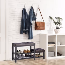Relaxdays 4052025948191 scarpiera Aperto Nero, Marrone