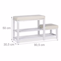Relaxdays 4052025948207 scarpiera Aperto Bianco