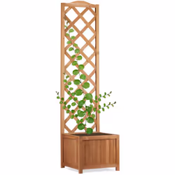Abbellite il vostro giardino con questa fioriera con grigliato in legno d’abete impregnato. Il pratico vaso per piante darà s ...