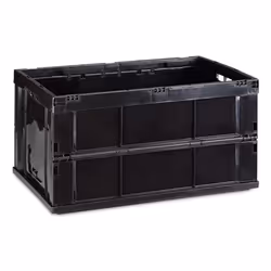 Relaxdays 4052025952426, Armadietto portaoggetti, Nero, Rettangolare, Plastica, Monocromatico, Interno
