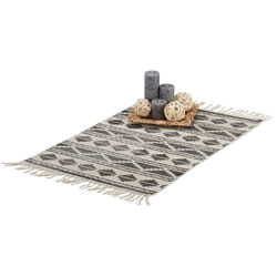 Relaxdays - 10022341700 Tappeto Passatoia per Corridoio, Ingresso, Soggiorno, Morbido Pelo Corto, Nero, 60 x 90 cm