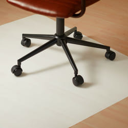 Relaxdays - 10022316773 Tappeto Protezione Pavimento Sedia Ufficio 120 x 150 cm, Anti-Graffio, Polietilene, Fonoassorbente, Bianco