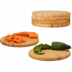 Il set di tovagliette da cucina in bambù è ideale per tagliare il pane, servire bevande o l'apertivo e per preparare la meren ...