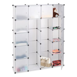 Relaxdays 4052025956165 armadio/guardaroba per camera da letto 12 ripiani 12 porta/porte