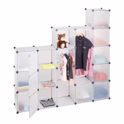 Relaxdays 4052025956165 armadio/guardaroba per camera da letto 12 ripiani 12 porta/porte